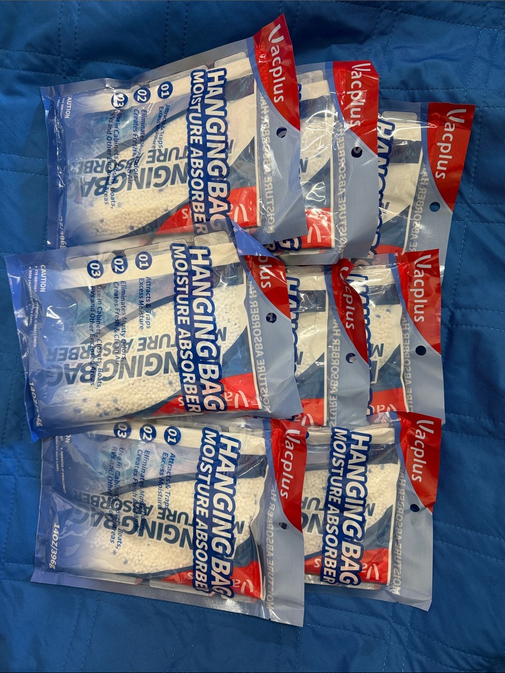 Hanging Moisture Absorber Bag - Pack of 8
